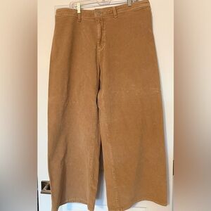 Universal Thread High Rise Corduroy Sailor Wide-Leg Ankle Pants in Brown Sz 17